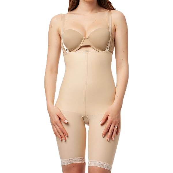 Isavela Womens 2nd Stage Body Suit With Suspenders Mid Thigh